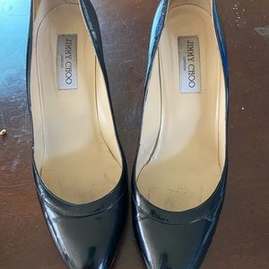 Jimmy Choo size 40 black patent leather.